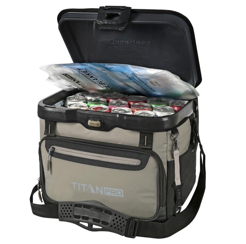 Titan PRO by Arctic Zone 40 Can Iceless Zipperless Cooler Taupe